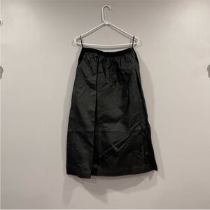 Via Accenti Black Leather Long Skirt M/L